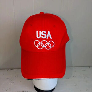 Olympics Hat Team USA Vintage‎ Baseball Cap Hook Loop Unisex One Size